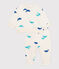 Babies' sweatshirt and trousers set in whale-print cotton MILK /MULTICO