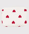 Babies' Red Heart Pattern Cotton Case MARSHMALLOW white/TERKUIT red