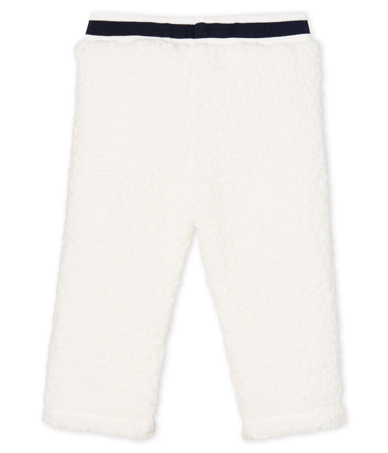 Unisex Baby Trousers in Sherpa MARSHMALLOW white
