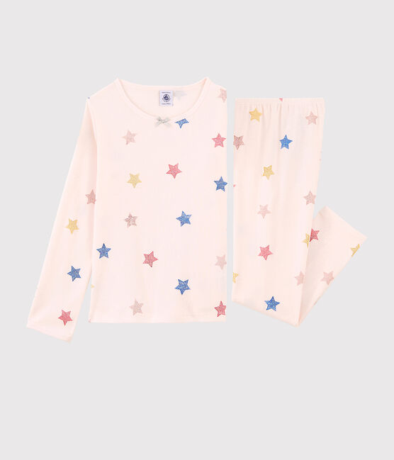 Girls' Dancer Disguise Ribbed Pyjamas FLEUR pink/MULTICO white