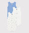 Babies' sleeveless printed cotton bodysuits - 3-Pack variante 1
