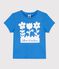 Girls' Short-Sleeved Cotton T-Shirt BRASIER blue