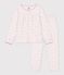 Children's cotton pyjamas with floral ruffles pink/multicolor