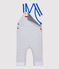 Babies' Fleece Dungarees BELUGA CHINE grey