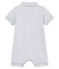 Baby boys' polo shirt Shortie POUSSIERE CHINE grey