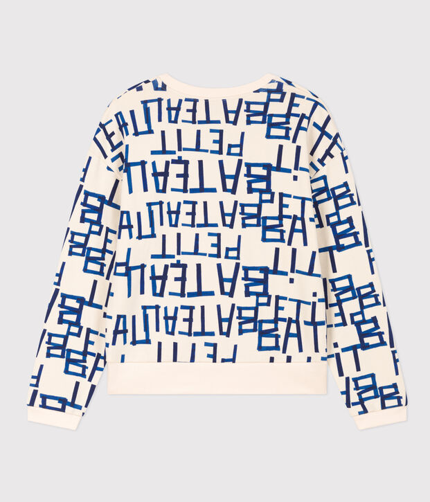 Women's Fleece Sweatshirt Ecru/multicolor