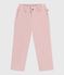 Girls' plain corduroy trousers JOLI pink