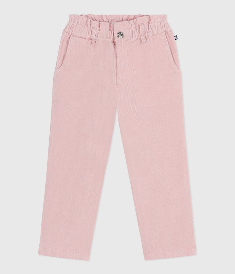 Children's plain corduroy trousers pink