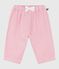 Babies' plain, soft cotton trousers MARQUISE pink