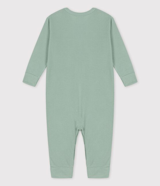 Babies' Footless Cotton and Lyocell Sleepsuit HERBIER green