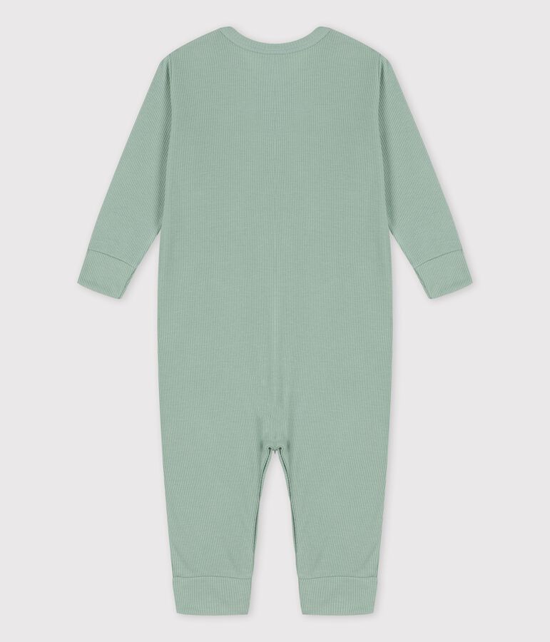Babies' Footless Cotton and Lyocell Sleepsuit green