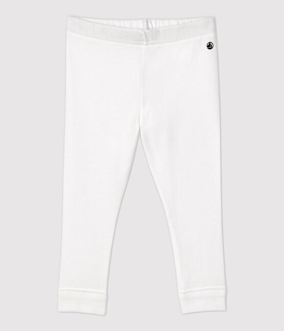 Babies' Cotton Leggings MARSHMALLOW white