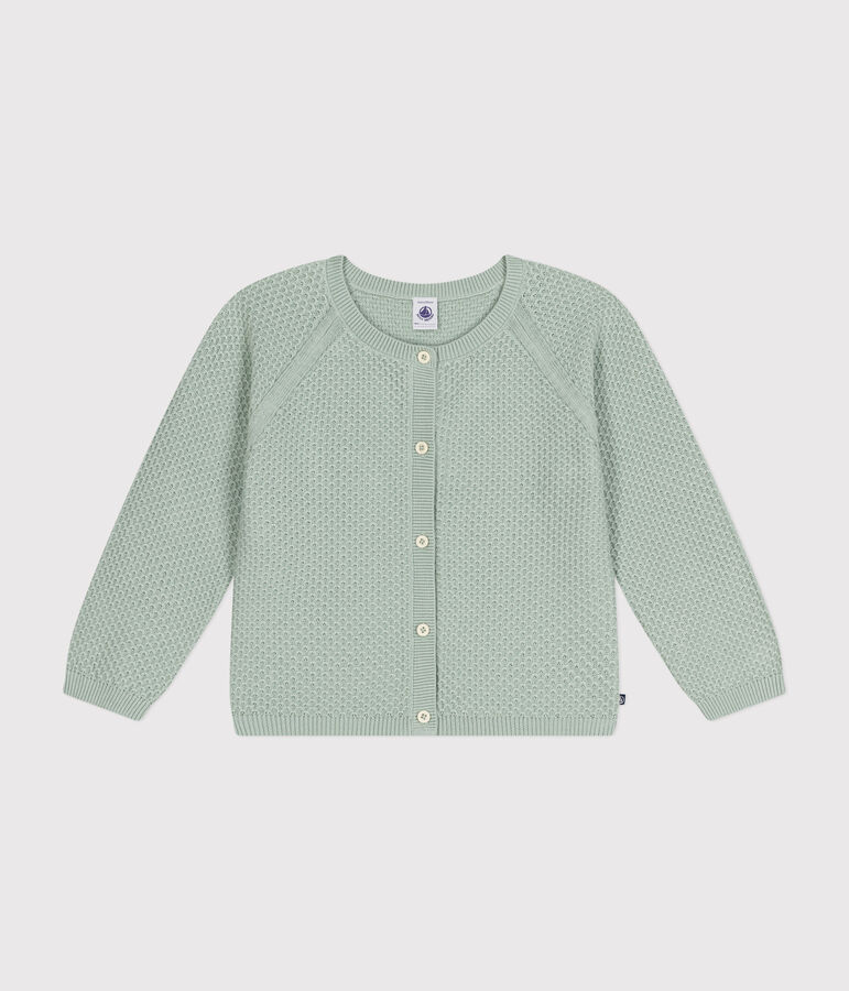 Girls' Cotton Cardigan green