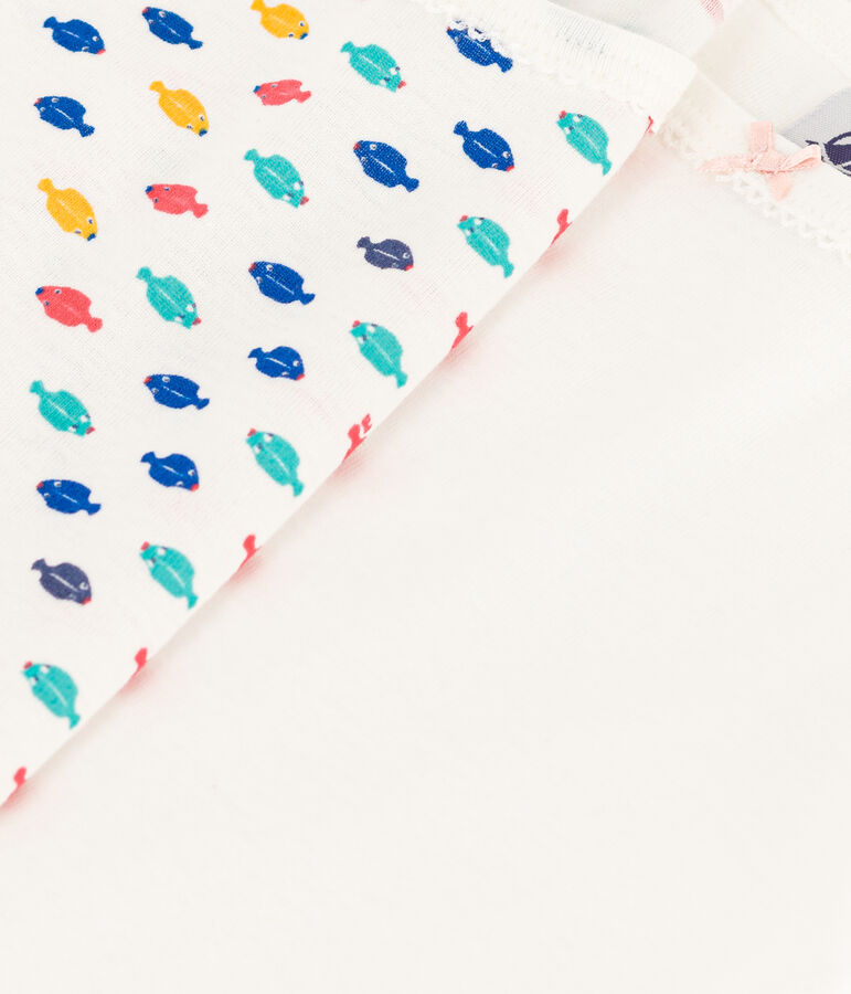 Girls' Sealife Themed Cotton Strappy Vests - 2-Pack multicolor