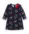 Baby girl's printed double knit dress SMOKING blue/MULTICO white