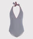 Women's one-piece striped swimsuit