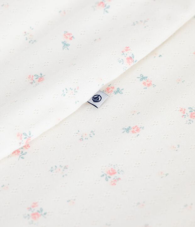 Babies' 0.5 TOG floral cotton sleeping bag white/multicolor