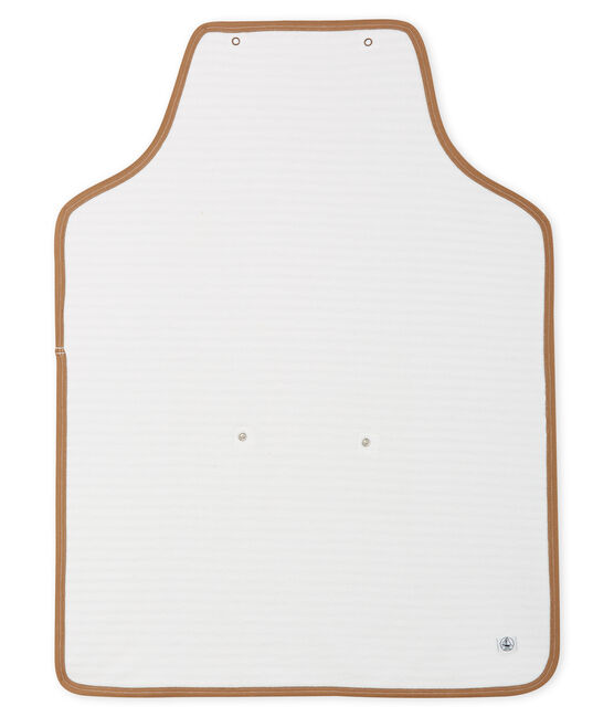 Babies' Rib Knit Changing Mat MARSHMALLOW white/SMOKING blue