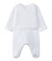 Baby's unisex sleepsuit in quilted tube knit ECUME white