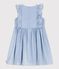 Children's sleeveless cotton dress blue