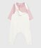Babies' dungarees in plain cotton with stylish details MILK /JOLI