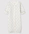 Babies' Floral Organic Cotton Jumpsuit/Sleeping Bag MARSHMALLOW white/MULTICO white