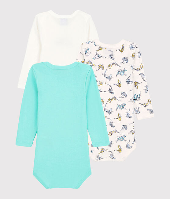 Babies' Panther Patterned Long-Sleeved Organic Cotton Bodysuits - 3-Pack variante 1