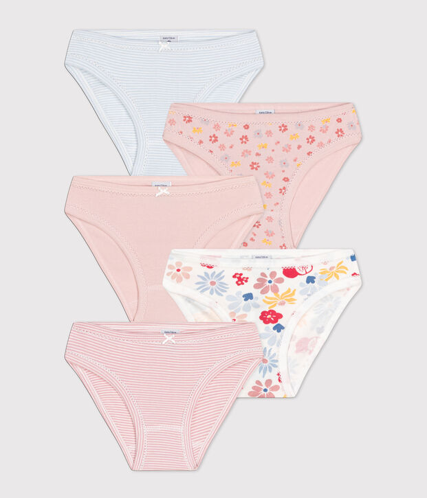 Children's Floral Cotton Knickers - 5-Pack multicolor