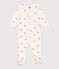 Babies' crab pattern cotton pyjamas MARSHMALLOW white/MULTICO white