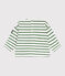 Baby sailor top in thick cotton MARSHMALLOW green/PALMERAIE