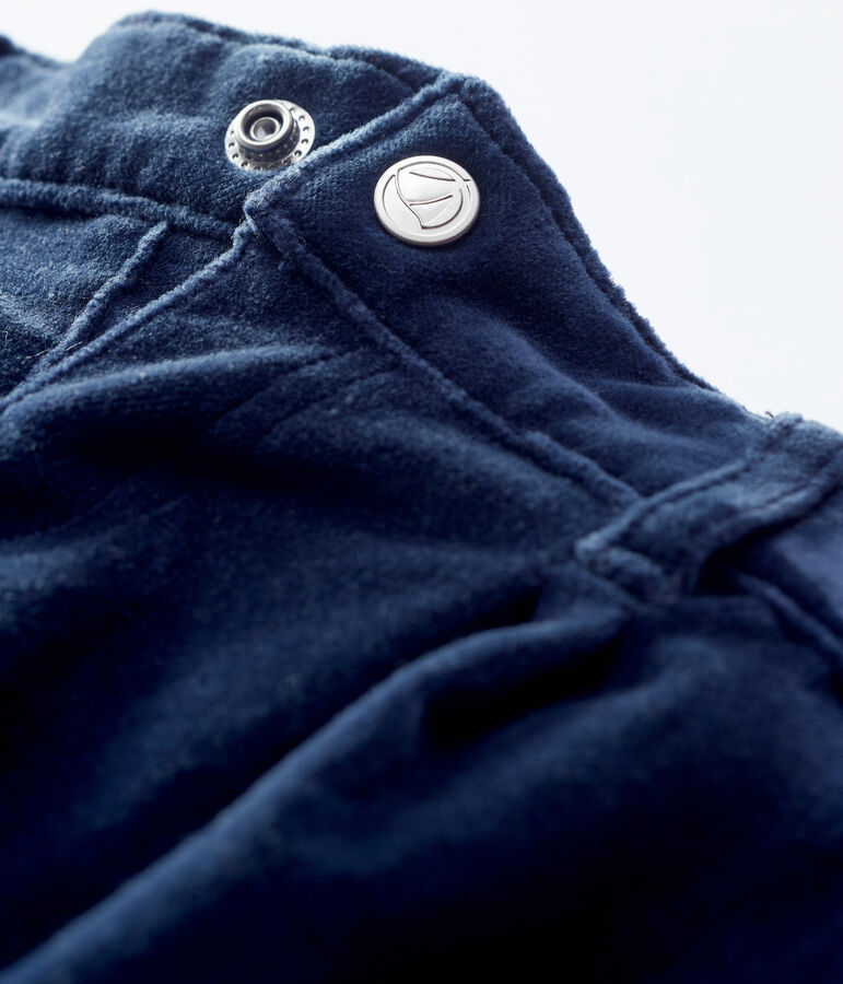 Babies' Velour Trousers SMOKING blue
