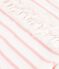 Girls' Short-Sleeved Cotton T-Shirt MARSHMALLOW white/MINOIS pink