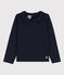 Girls' Long-Sleeved Cotton T-Shirt SMOKING blue