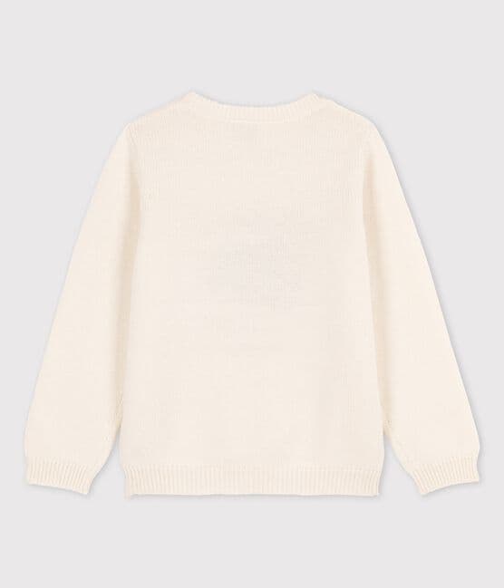 Children's Wool and Cotton Pullover MARSHMALLOW white/MULTICO CN
