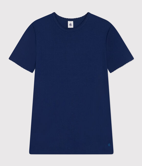 Women's Iconic Cocotte Stitch Cotton T-Shirt MEDIEVAL blue