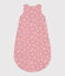 Babies' 1 TOG floral cotton sleeping bag CHARME pink/MARSHMALLOW white