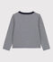 Girls' Double Jersey Cardigan SMOKING blue/MARSHMALLOW white