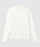 Girls' Long-Sleeved Cotton T-Shirt MARSHMALLOW white