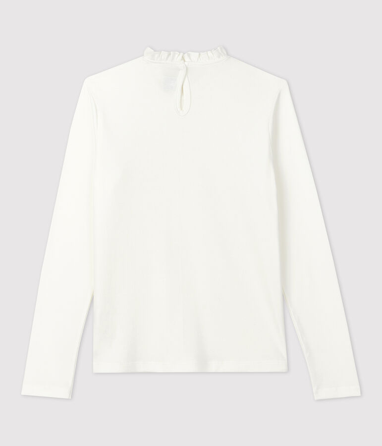 Girls' Long-Sleeved Cotton T-Shirt white