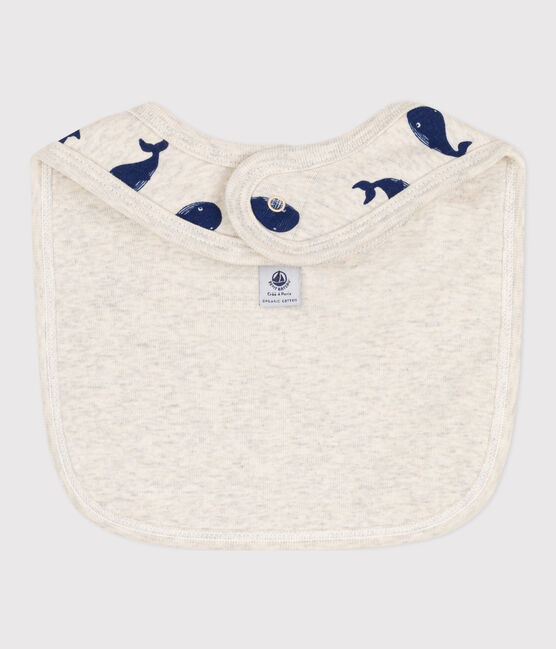 Cotton Whale Bib MONTELIMAR beige/MEDIEVAL blue