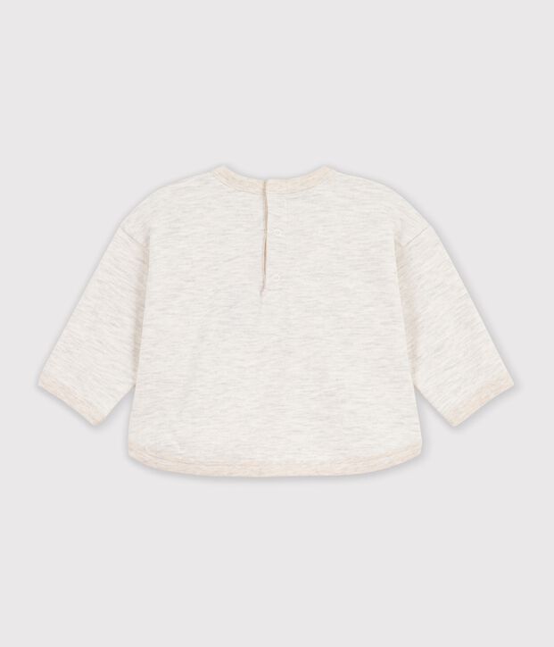Babies' plain and boat patterned cotton sweatshirt MONTELIMAR CHINE