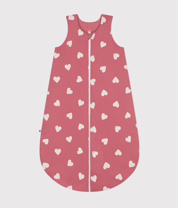 Babies 2.5 TOG cotton sleeping bag pink/ecru