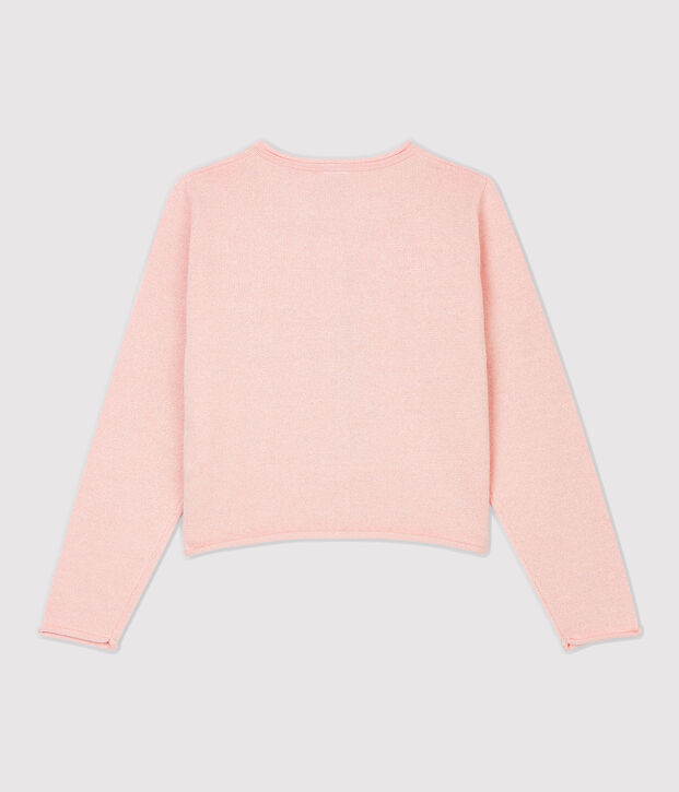 Girls' Cotton Cardigan pink/grey