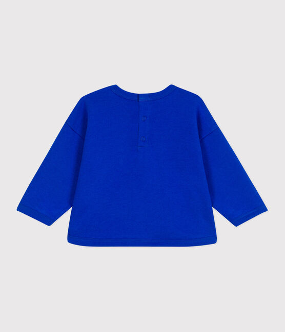 Plain cotton baby sweatshirt PERSE blue
