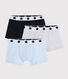 Boys' Plain Organic Cotton Boxer Shorts - 3-Pack