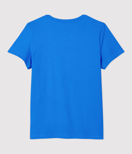 Women's Straight Fit Organic Cotton Round Neck T-Shirt BRASIER blue