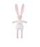 Printed rabbit comfort object VIENNE pink/MULTICO white