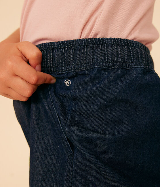 Girls' Light Denim Shorts DENIM blue