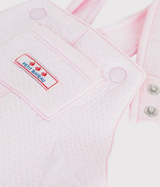 Babies' thick cotton dungarees with a star pattern BARELY