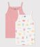 Girls' Paris-Themed Cotton Vest Tops - 2-Pack variante 1